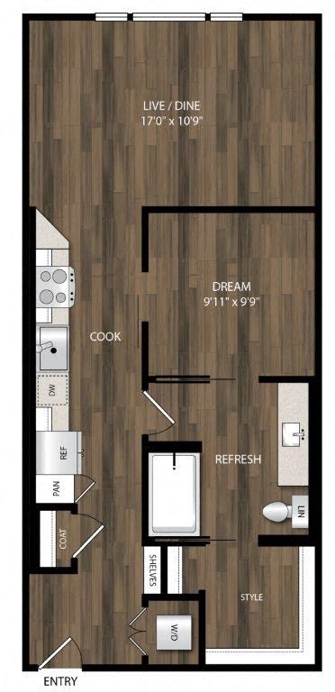 Portland Astoria Apartments in Portland, Oregon A5.3 Floor Plan